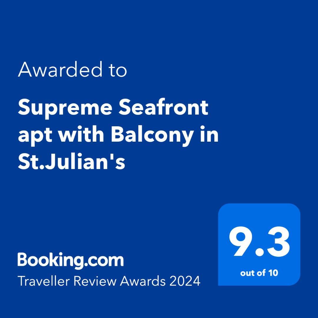 Supreme Seafront Apt With Balcony In St.Julian'S Saint Julian's 외부 사진